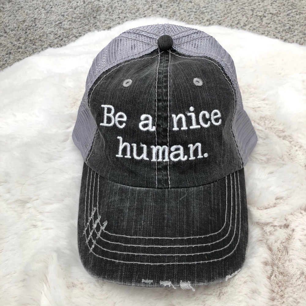 🆕 Modern Karmavore Be a Nice Human Trucker Hat